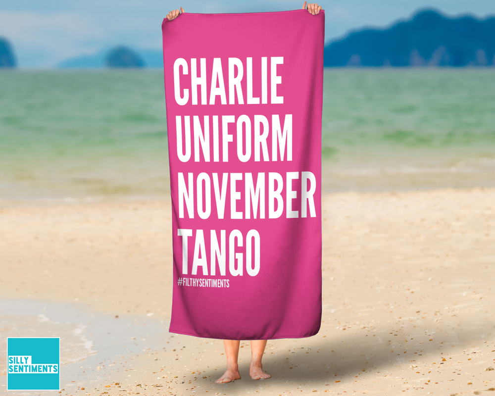 Charlie Pink Beach Towel #1 image